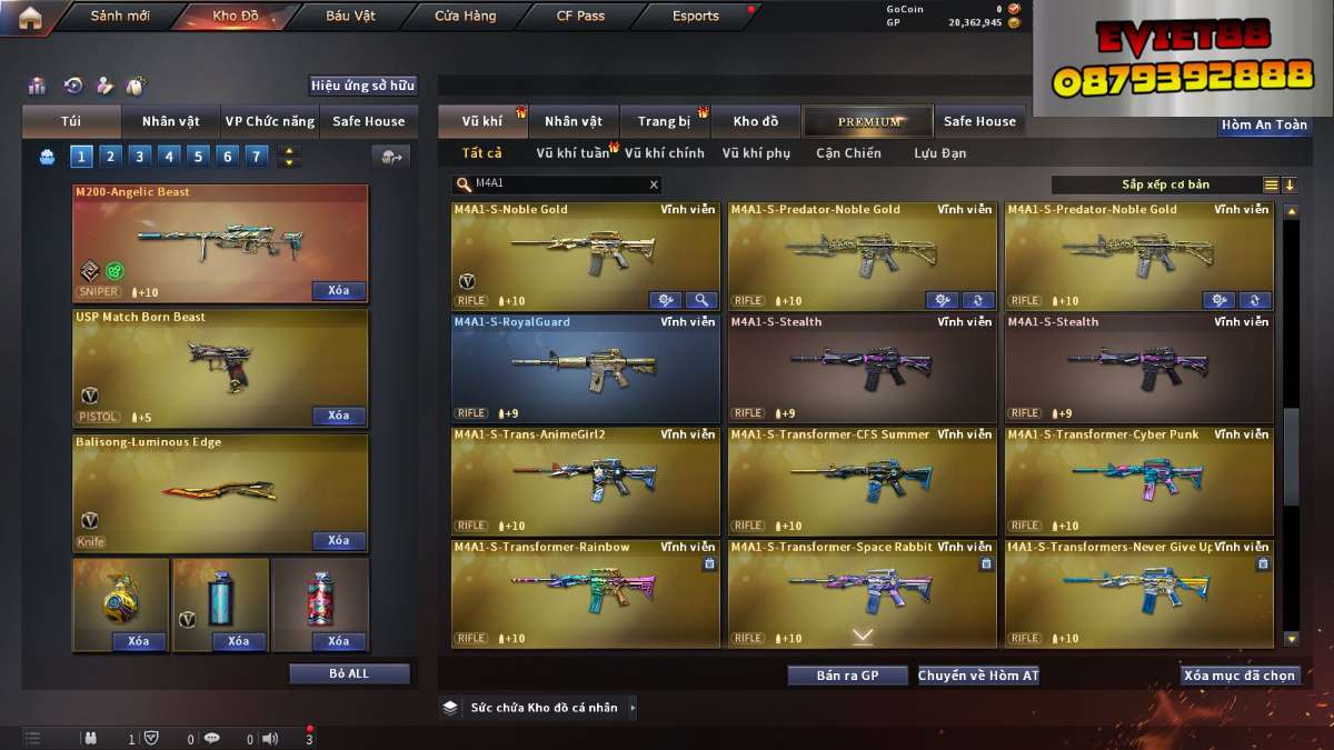 shop acc cf uy tin gia re